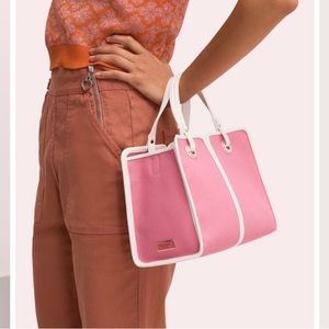 Kate Spade Sam canvas plunge medium satchel